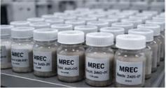 Labelled sample bottles